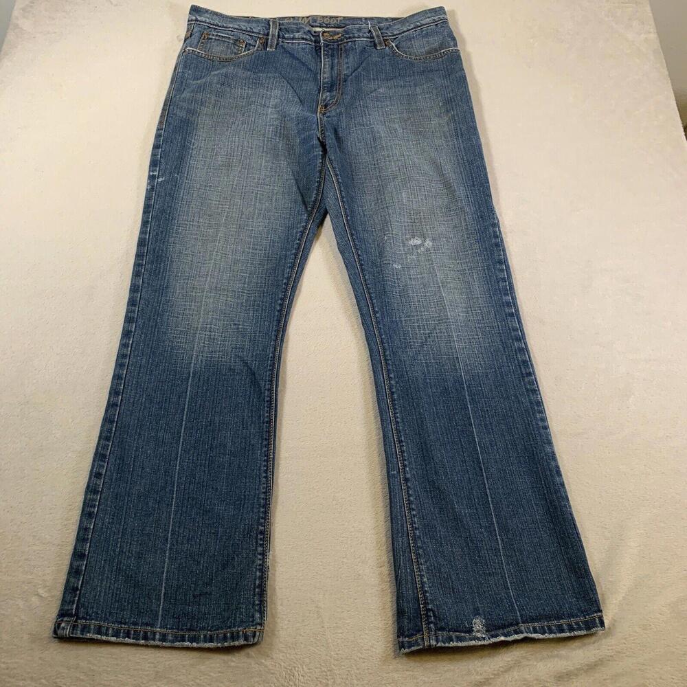 Paco Jeans Mens 38x32 Blue Slim Boot Medium Wash Mid Rise Denim Cotton‎ Adult